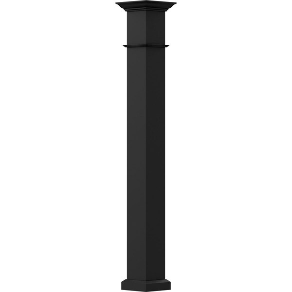 Ekena Millwork 9" x 10' Endura-Aluminum Wellington Style Column Square Shaft For Post Wrap Installation Non-Tapered EA0910INPSDWEWE - main